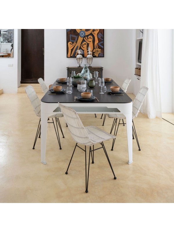 Cornilleau Hyphen biljard miza – bela z light grey podlogo